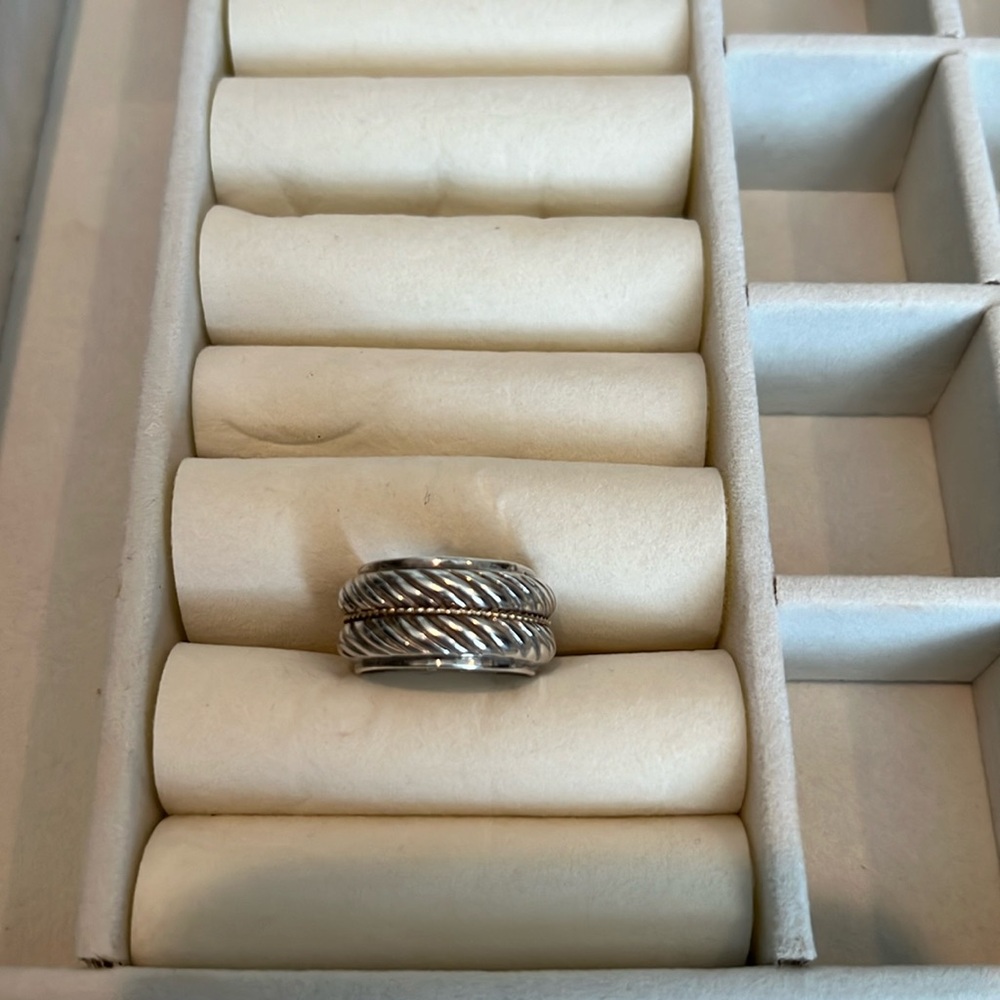 Silver Vintage Double Roped Ring